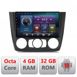 NAVIGAȚIE CARPAD ANDROID 10 DEDICATĂ BMW SERIA 1 E87 2007- AC ECRAN 9" CAPACITIV INTERNET 3G WIFI PROCESOR OCTA-CORE 4G RAM 32GB 1,6 GHZ DVR CARKIT BLUETOOTH MIRROR LINK MODEL KIT-bmw117-manual+EDT-E409