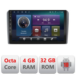 NAVIGATIE CARPAD ANDROID 10 DEDICATA IVECO DAILY 2007-2014 ECRAN 9" CAPACITIV INTERNET 3G WIFI PROCESOR CORTEX A9 OCTA CORE 4G RAM 32GB 1,6 GHZ DVR CARKIT BLUETOOTH MIRROR LINK MODEL KIT-daily+EDT-E409