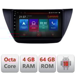 NAVIGATIE CARPAD ANDROID 10 DEDICATA MITSUBISHI LANCER 2001-2007 ECRAN CAPACITIV OCTACORE 4GB RAM 64 GB ROM DVR CARKIT BLUETOOTH MIRROR LINK MODEL LENOVO KIT-lancer07+EDT-E509-PRO