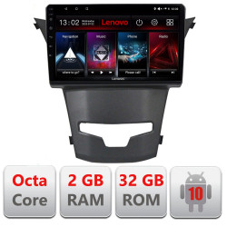 NAVIGATIE CARPAD ANDROID 10 DEDICATA SSANGYONG KORANDO 2014-2015 ECRAN CAPACITIV OCTACORE 2GB RAM 32 GB ROM DVR CARKIT BLUETOOTH MIRROR LINK MODEL LENOVO KIT-1159+EDT-E509