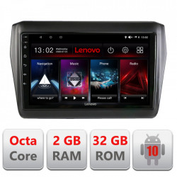 NAVIGATIE CARPAD ANDROID 10 DEDICATA SUZUKI SWIFT 2017-, ECRAN CAPACITIV OCTACORE 2GB RAM 32 GB ROM DVR CARKIT BLUETOOTH MIRROR LINK MODEL LENOVO KIT-2179+EDT-E509