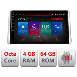 NAVIGATIE CARPAD ANDROID 10 DEDICATA TOYOTA RAV4 2018- ECRAN CAPACITIV OCTACORE 4GB RAM 64 GB ROM DVR CARKIT BLUETOOTH MIRROR LINK MODEL LENOVO KIT-RAV4+EDT-E509-PRO