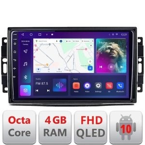 Navigatie Chrysler Jeep Dogde B-202 Android Ecran QLED octa core 4+64 carplay android auto KIT-202+EDT-E310V3 v2