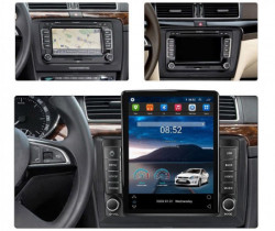 Navigatie dedicata cu Android Skoda Superb II 2008 - 2015, 4GB RAM, Radio GPS Dual Zone, Touchscreen IPS 9.7" HD tip Tesla, Internet Wi-Fi si slot SIM 4G, Bluetooth, MirrorLink, USB, Waze