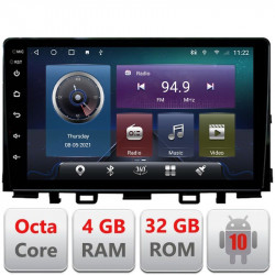Navigatie Dedicata Edonav Kia Stonic Rio 2017-2023 Android Radio Gps Internet QLED Octacore 4+32Gb SIM 4G DSP Bluetooth KIT-stonic+EDT-E409