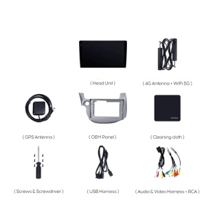 Navigatie Dedicata Honda Jazz Fit Gen.2 2007-2014 Nakamichi Android radio gps internet Wifi Quadcore 2+32GB Carplay Android Auto Wireless KIT-fit-08+NAM5230-A9Z