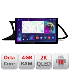 Navigatie dedicata Seat Leon MIB Quad Core N-306 Edonav ecran 13" 2K 4+32 Android Waze USB Navigatie 4G 360 Toslink Youtube Radio KIT-306+EDT-E413-2K