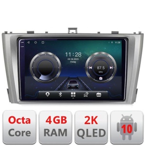 Navigatie dedicata Toyota Avensis 2009-2015 C-TY12 Android Octa Core Ecran 2K QLED GPS 4G 4+32GB 360 KIT-TY12+EDT-E409-2K