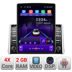 Navigatie dedicata Toyota Rav4 2018- K-RAV4 ecran tip TESLA 9.7" cu Android Radio Bluetooth Internet GPS WIFI 2+32 DSP Quad Core
