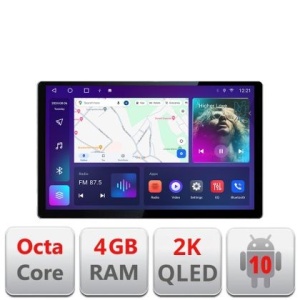 Navigatie dedicata Toyota RAV4 N-018 Edonav ecran 13" 2K 8 si 128 Android Waze USB Navigatie 4G 360 Toslink Youtube Radio KIT-018+EDT-E413