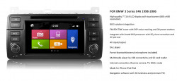 NAVIGATIE DYNAVIN N6-E46 DEDICATA BMW SERIA 3 E46 CARKIT PARROT DUAL RADIO TUNER AFISAJ OBC PDC CAMERA VIDEO CADOU MODEL PREMIUM