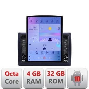 Navigatie Fiat Stilo G-STILO ecran tip TESLA 9.7" cu Android Radio Bluetooth Internet GPS WIFI 4+32GB DSP 4G Octa Core KIT-stilo+EDT-E709
