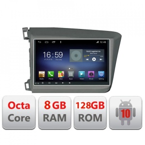 Navigatie Honda Civic 2012-2015 F-132 Octa Core cu Android Radio Bluetooth Internet GPS WIFI DSP 8+128GB 4G KIT-132+EDT-E609
