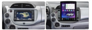 Navigatie Dedicata Honda Fit 2007-2014 Android radio gps internet quad core 2+32 ecran vertical Tesla 9.7" Kit-fit-08+EDT-E708
