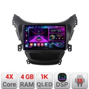 Navigatie Hyundai Elantra 2011-2013 A-092 4+64 InCell Display 1K Android Waze USB Navigatie Internet Youtube Radio KIT-092+EDT-E209-RK