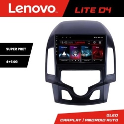 Navigatie Hyundai I30 2009-2012 clima automata Lenovo Kit-I30AUTOMATIC 4+64 GB Android Waze USB Navigatie Internet Youtube Rad KIT-i30automatic+LITE-D4-9-4+64