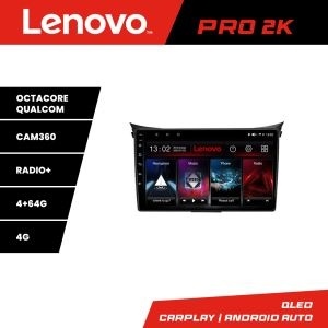 Navigatie Hyundai I30 2011-2016 8 core QLED 2K 4+64 360 Android Waze USB Navigatie Internet Youtube Radio Lenovo KIT-i30-2011+PRO-2K-9-4+64