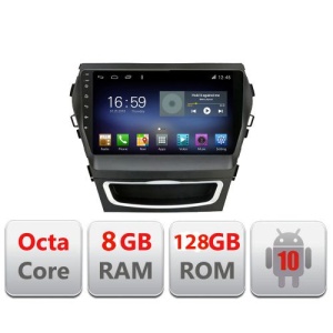 Navigatie Hyundai IX 45 SANTA FE 2013-2015 F-209 Octa Core cu Android Radio Bluetooth Internet GPS WIFI DSP 8+128GB 4G KIT-209+EDT-E609