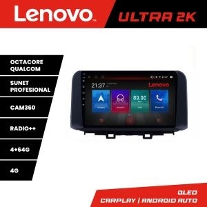 Navigatie Hyundai Kona Lenovo Kit-1058 8 core QLED Qualcomm 4+64 360 Android Waze USB Navigatie Internet Youtube Radio KIT-1058+ULTRA-10-4+64