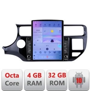 Navigatie Kia Rio G-504 ecran tip TESLA 9.7" cu Android Radio Bluetooth Internet GPS WIFI 4+32GB DSP 4G Octa Core KIT-504+EDT-E709