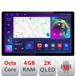 Navigatie Kia Stonic 2016-2020 Qled 2K Octa Core 4+64 LTE 4G DSP Wifi 5Ghz android auto carplay radio gps internet EDT-E413-2K