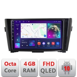 Navigatie Nissan Qashqai B-353 Android Ecran QLED octa core 4+64 carplay android auto KIT-353+EDT-E309V3 KIT-353+EDT-E310V3