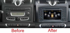 Navigatie Smart For Two For Four 2005-2010 A-SMART05 4+64 InCell Display 1K Android Waze USB Navigatie Internet Youtube Radio KIT-smart05+EDT-E209-RK - Img 18