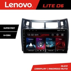 Navigatie Toyota Yaris 2008-2011 Lenovo Kit-YARIS08 8 core 6+128 GB Android Waze USB Navigatie Internet Youtube Radio Lenovo KIT-YARIS08+LITE-9-6+128
