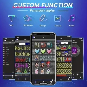 Panou LED RGB Devil Eyes auto, ochi camion, control APP 595x120 mm