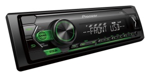Radio MP3 auto Pioneer MVH-S120UBG, 1DIN, 4x50W, USB, compatibil cu dispozitive Android, taste Verde, display Alb