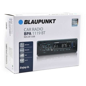 Radio MP3 Player auto BLAUPUNKT BPA 1123 BT, 1 DIN, 4 x 45 W, 4 RCA, FM, BT, 2 X USB, SD, AUX, LED-uri selectabile,