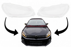 Set 2 sticle faruri pentru Volkswagen Golf 6 / Golf VI (2008 - 2012) - HV024