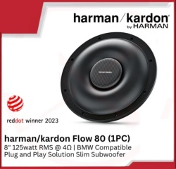 Subwoofer Auto harman/kardon Flow 80 Plug & Play compatibil BMW 20 cm 8" 125W RMS @ 4 Ω