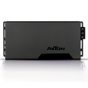 AXTON AT401 Amplificator de mare putere cu 4 canale, 24V, pentru camioane, amplificator digital de putere clasa D cu intrare de nivel înalt, potrivit pentru camioane și autorulote cu sursă de alimentare integrată de 24 de volți, 4 x 100W