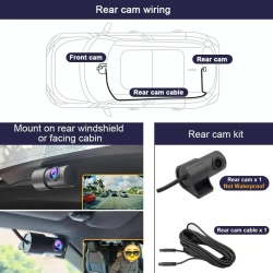 Camera DVR 2K FiTCAMX Fata-Spate Special Conceput Pentru Toyota Camry 2021-2023