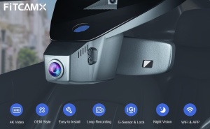 Camera DVR 4K FiTCAMX special conceput pentru VW Golf 8 Model B, negru. - Img 3