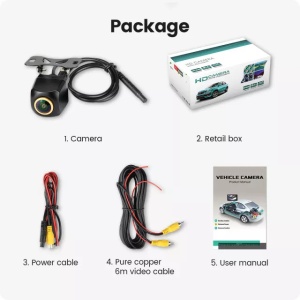 Camera Marsarier AHD Unghi Larg 170° Rezolutie 1920*1080P Lentila Fishye cu Night Vision - Model G-817-Sony