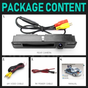 Camera marsarier HD, unghi 170 grade cu StarLight Night Vision FORD FOCUS MK3, MK4, FIESTA, PUMA pe manerul de la hayon - FA974 - Img 2