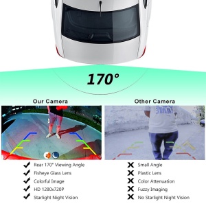 Camera marsarier HD, unghi 170 grade cu StarLight Night Vision pentru VW Golf 6, Golf 7, Passat B7, Amarok - FA8198