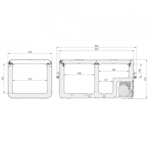 Dometic CFX3 95DZ Frigider auto cu compresor, 12/24/220V, 82 litri
