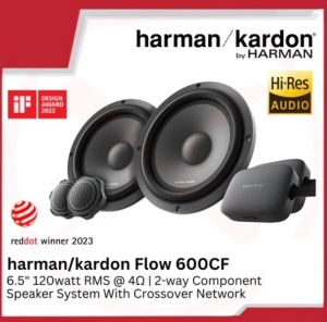 Sistem de difuzoare auto cu 2 căi harman/kardon FLOW 600CF 6,5 inchi (165 mm) Putere 120W RMS 360W Max cu rețea crossover