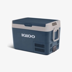 Frigider auto cu compresor, display, alimentare la 12/24V DC si 100-240V AC, capacitate aprox. 34 litri