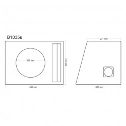 INCINTA SUBWOOFER UNIVERSALA, 250 MM, 35L - COD B1035S