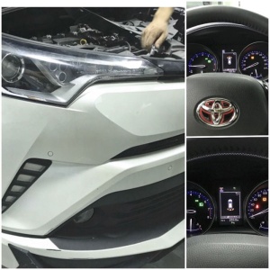 Senzori de parcare fata si spate cu integrare OEM pe display-ul original al masinii pentru TOYOTA CHR RAV 4 IZOA COROLLA AURIS HYBRID