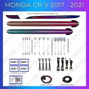 Lumini ambientale dedicate Honda CRV 2017-2021 set complet control telefon sau sistem original - Img 3