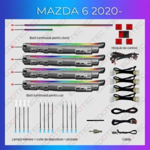 Lumini ambientale dedicate Mazda 6 2020-2023 set complet control telefon sau sistem original - Img 3