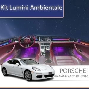 Lumini ambientale dedicate Porsche Panamera 2010-2016 set complet cu trimuri control telefon sau sistem original