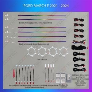 Lumini ambientale FORD Mach-E 2019- set complet control telefon sau sistem original AMB-FD-MACH-E - Img 2