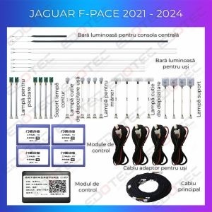 Lumini Ambientale Jaguar F-PACE 2021-2024 set complet control telefon sau sistem original AMB-JG-F-PACE-2021 - Img 2