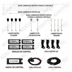 Lumini ambientale Lexus IS 2015-2020 set complet control telefon sau sistem original AMB-LX-IS-2015 - Img 2